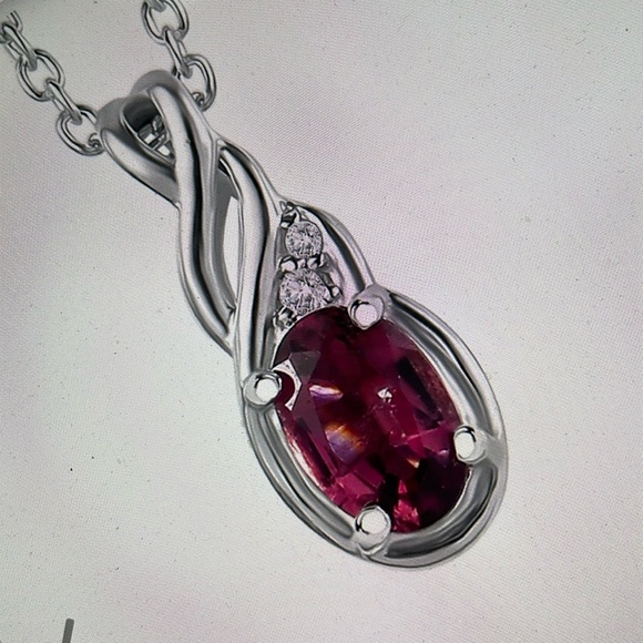 Ofiki Rubellite & Diamond Ring and Pendant Necklace - Picture 5 of 13